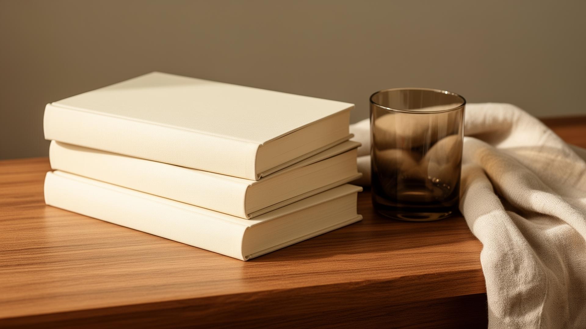Matte black vessel and folded linen on dark stone — editorial still life